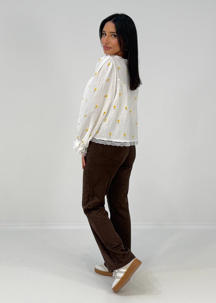 Bluse mit Stickereien - NAHA