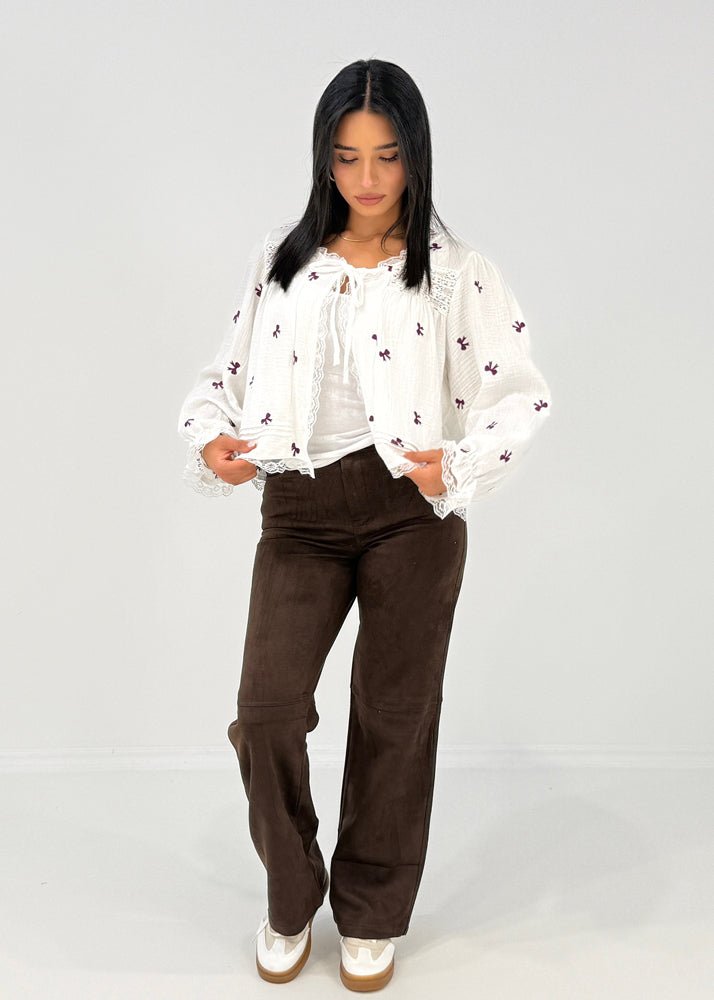 Bluse mit Stickereien - NAHA