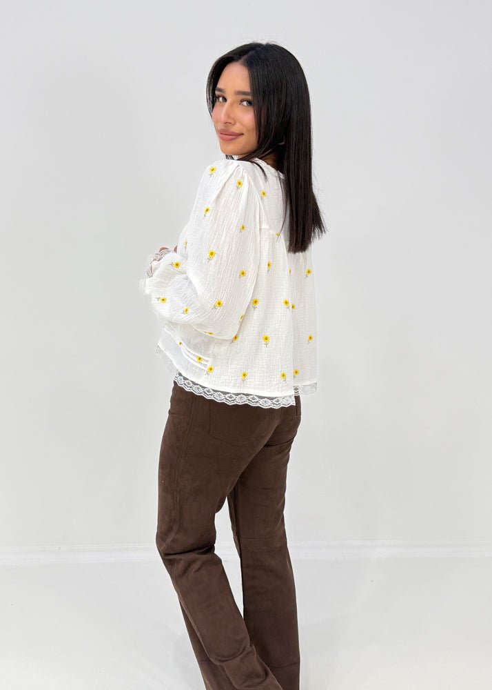 Bluse mit Stickereien - NAHA