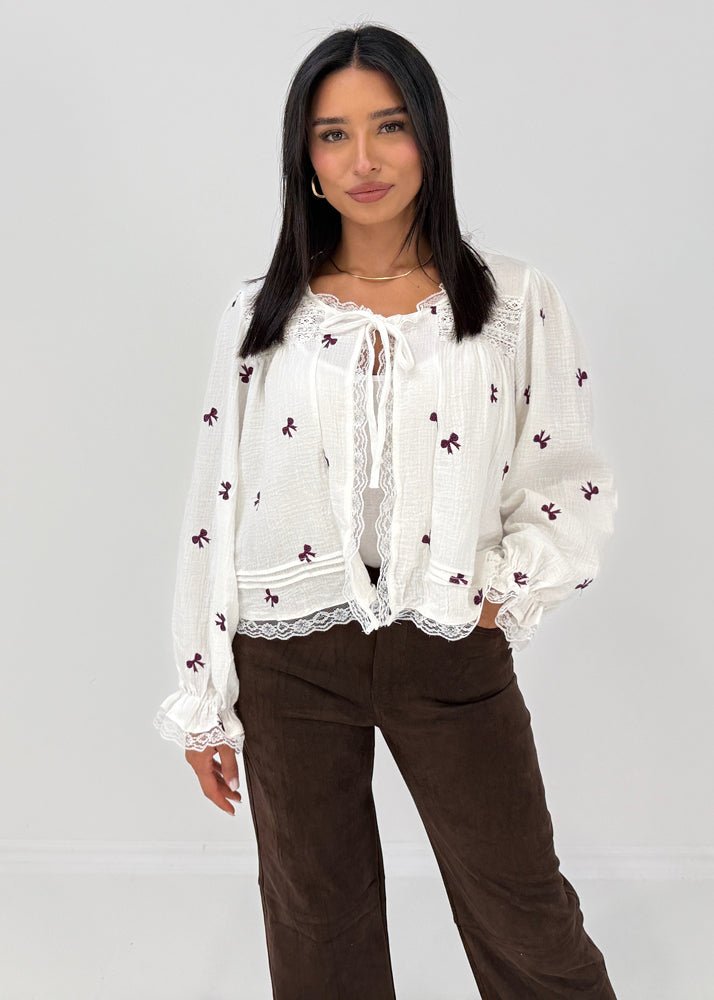 Bluse mit Stickereien - NAHA