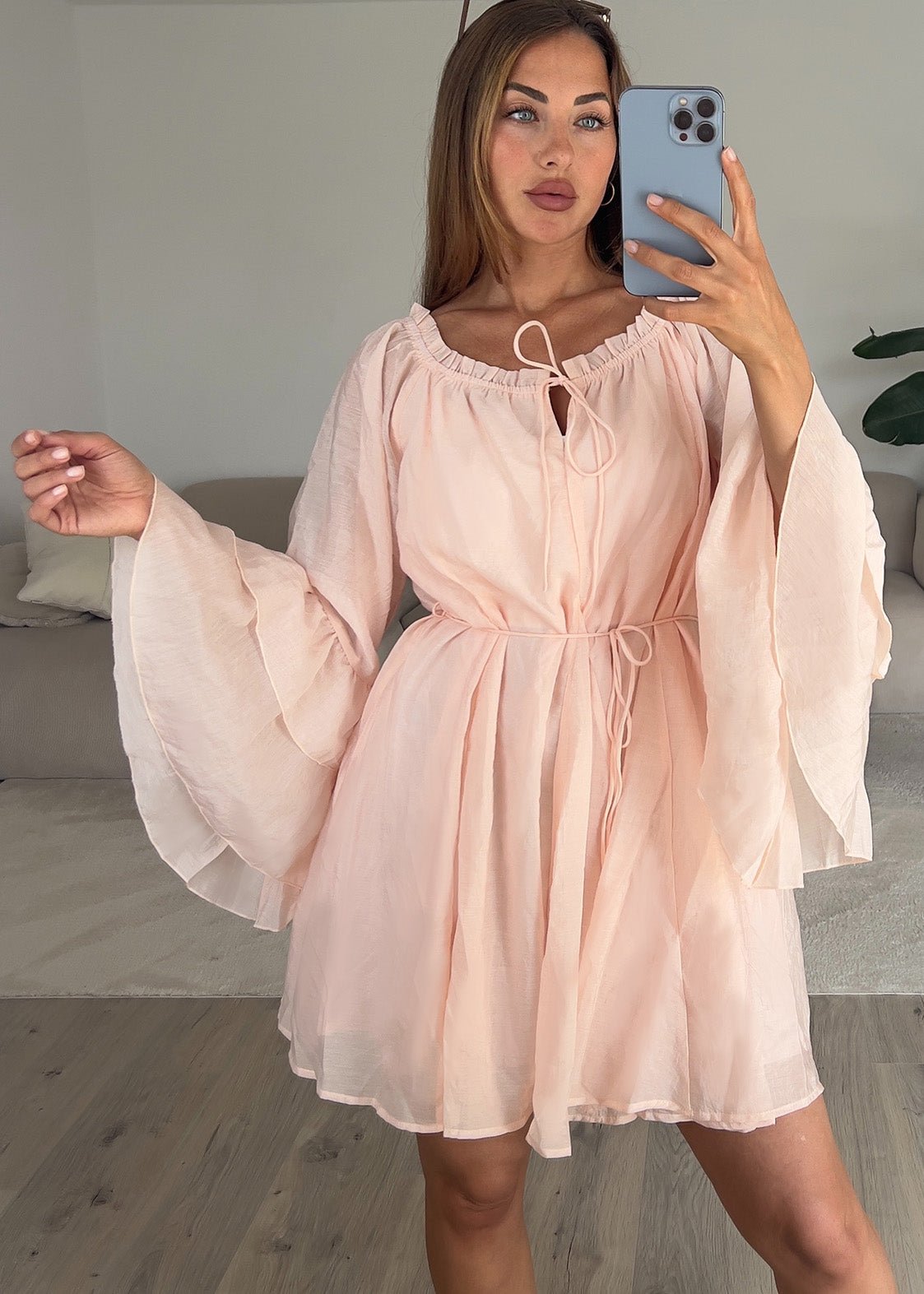 Boho-Kleid mit Volantärmeln - NAHA