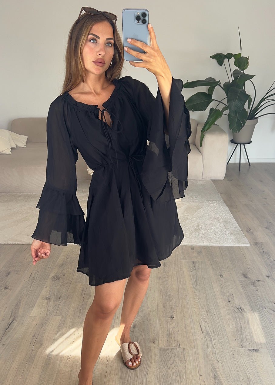 Boho-Kleid mit Volantärmeln - NAHA