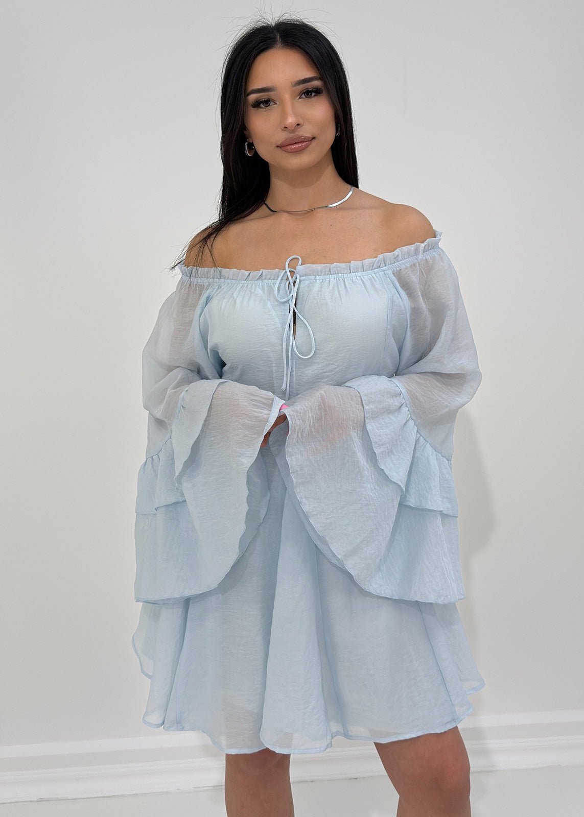 Boho-Kleid mit Volantärmeln - NAHA