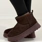 Gefütterte Boots mit Plateau-Sohle