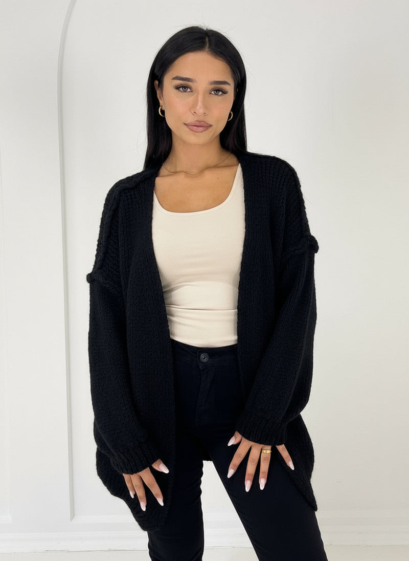 Strickcardigan mit softer Struktur