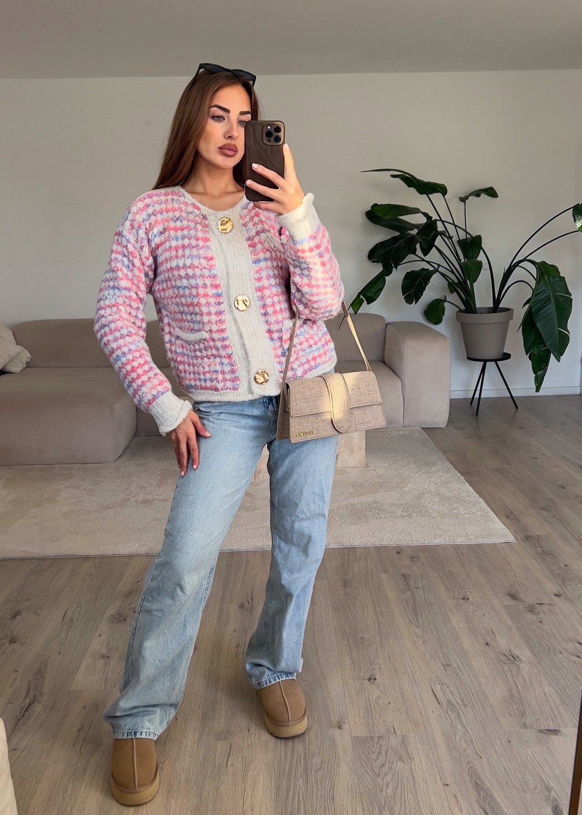 Gemusterte Strickjacke - NAHA
