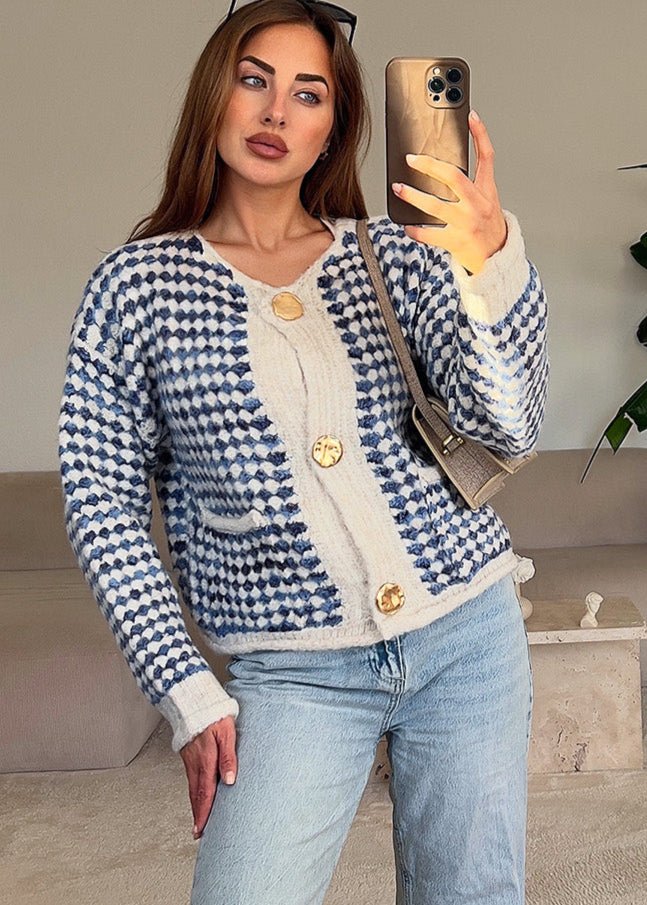 Gemusterte Strickjacke - NAHA