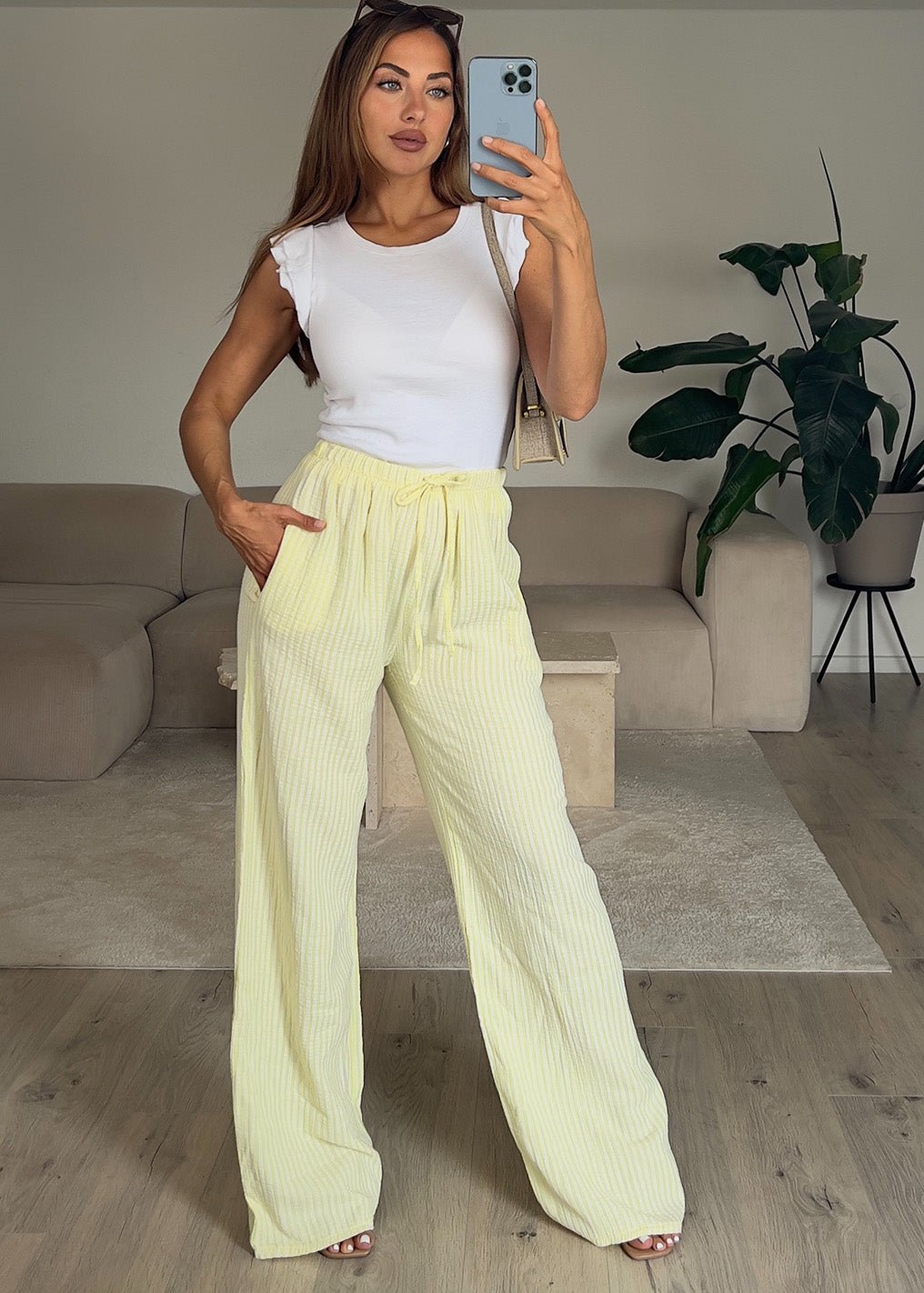 Gestreifte Musselin Hose - NAHA
