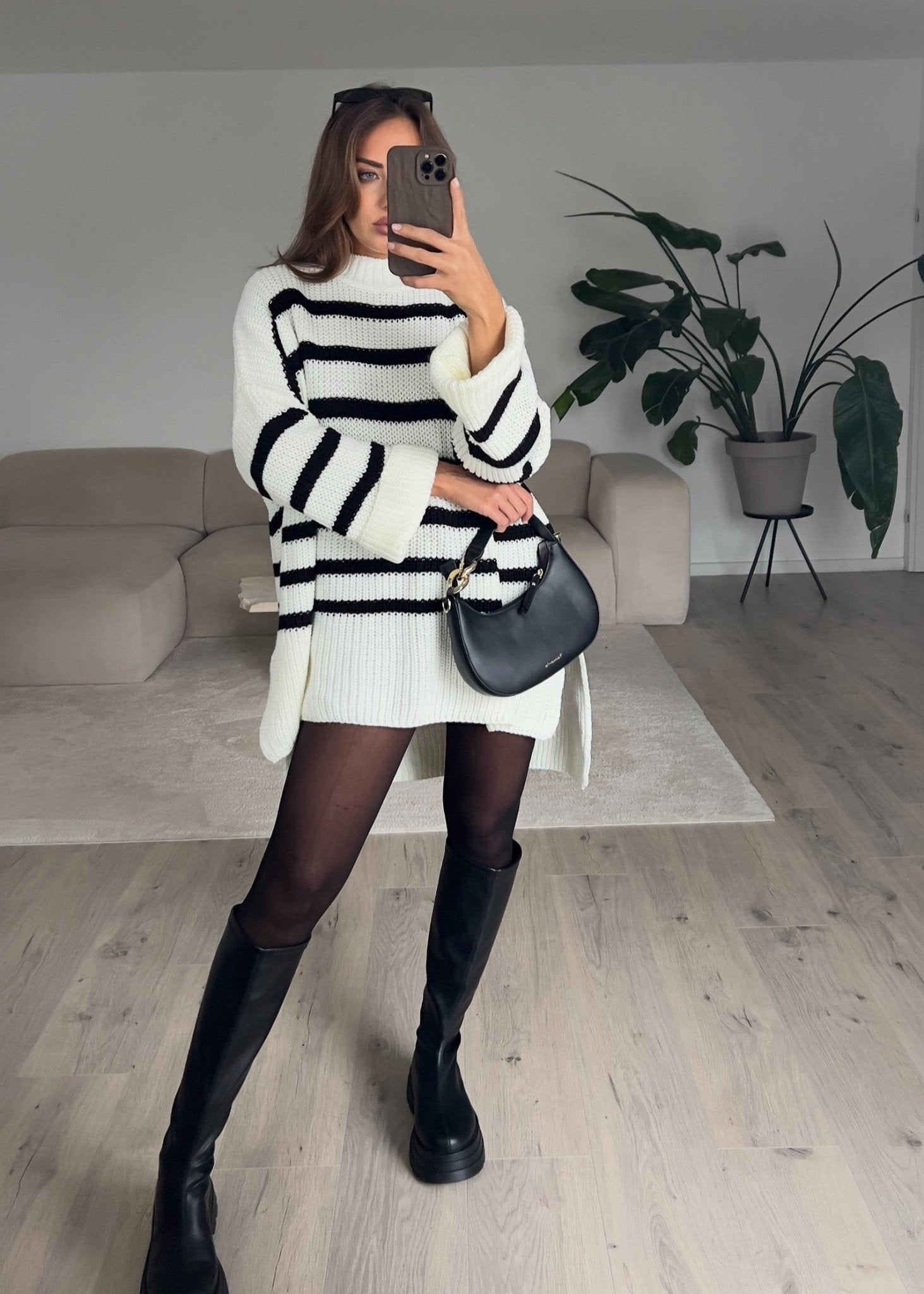 Gestreifter Strickpullover - NAHA