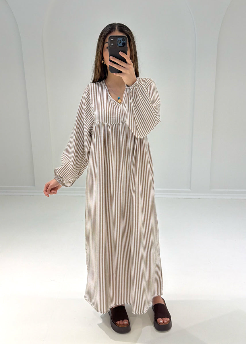 Gestreiftes Maxikleid
