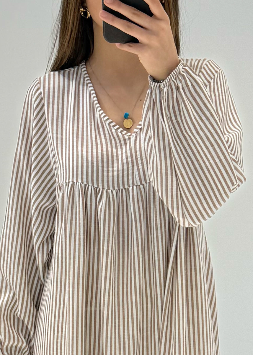 Gestreiftes Maxikleid