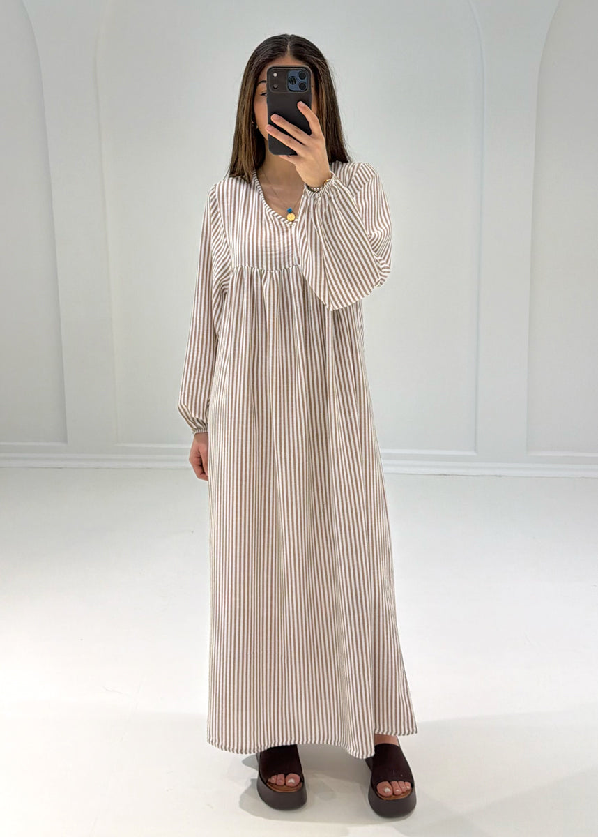 Gestreiftes Maxikleid