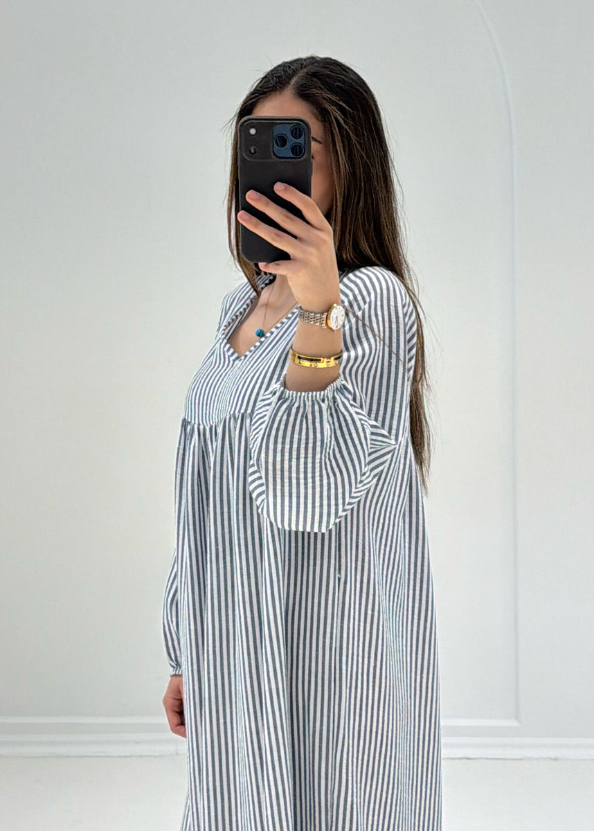 Gestreiftes Maxikleid