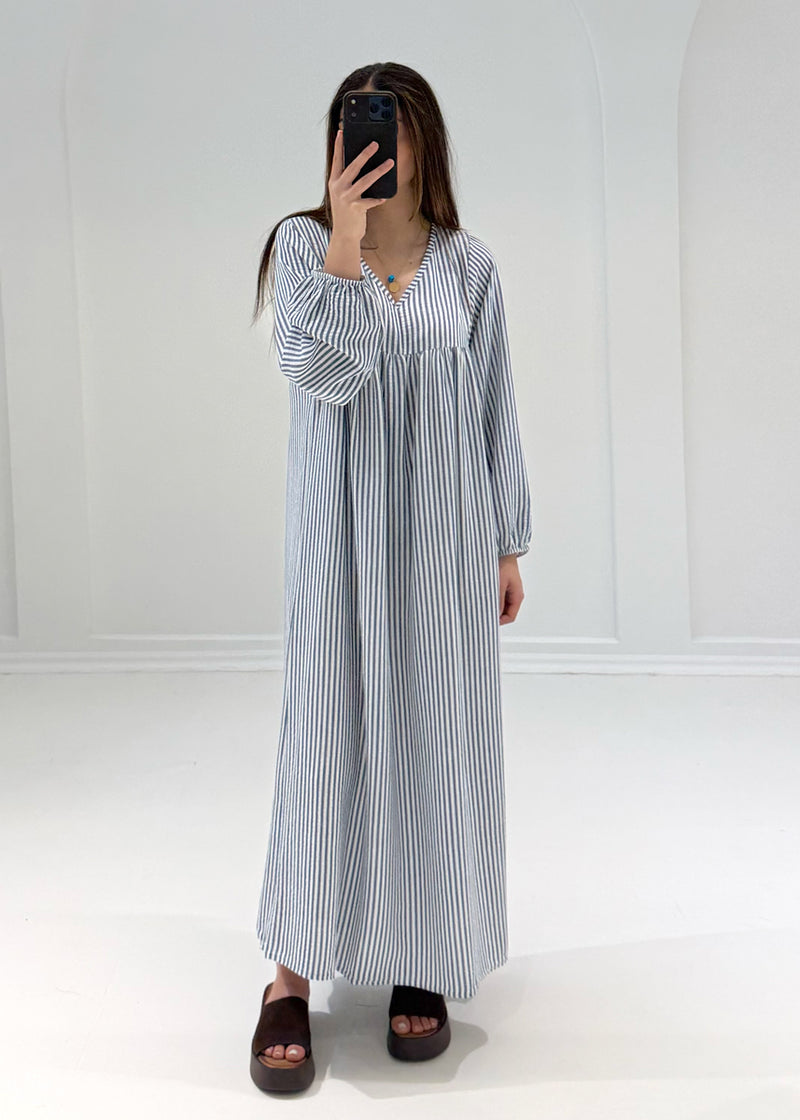 Gestreiftes Maxikleid