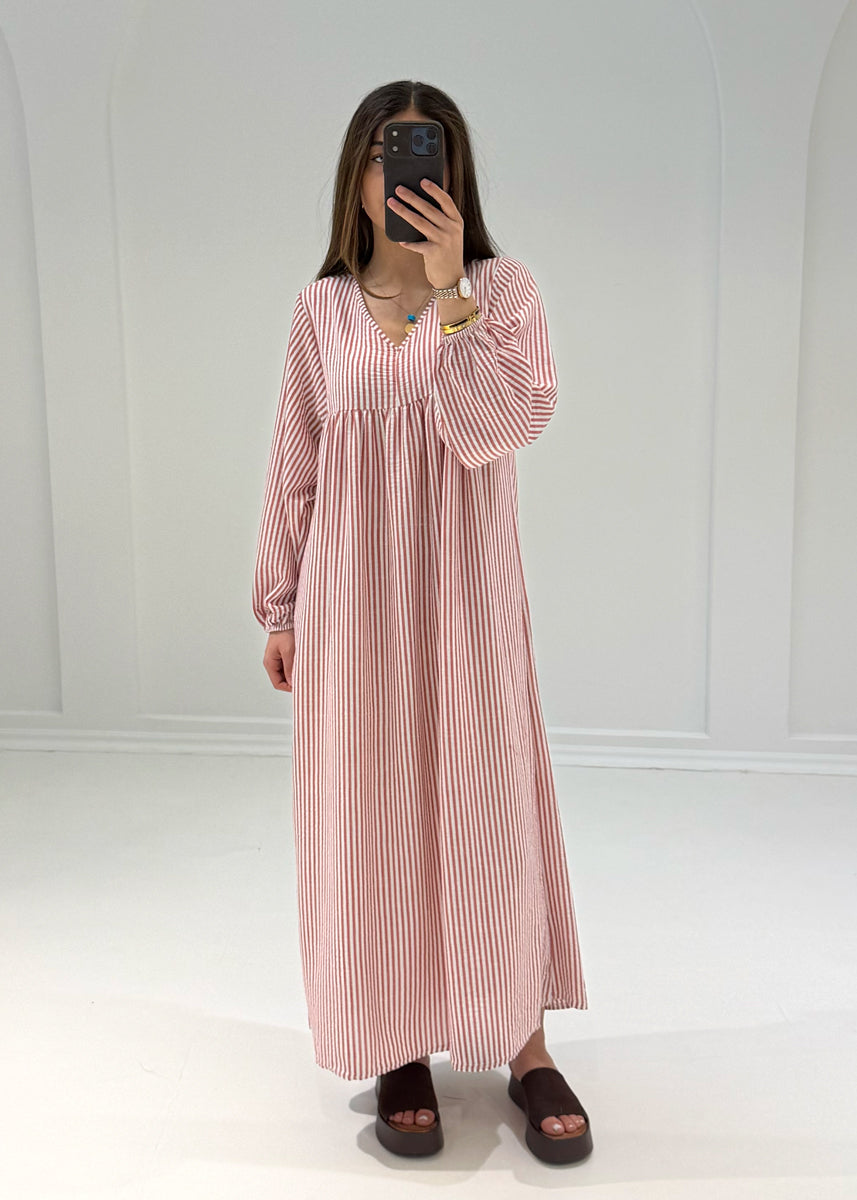 Gestreiftes Maxikleid