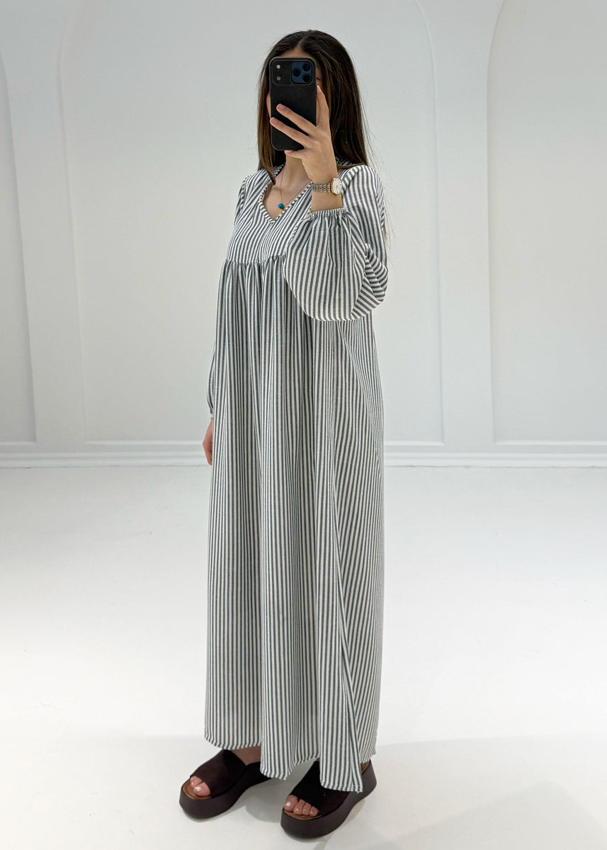 Gestreiftes Maxikleid