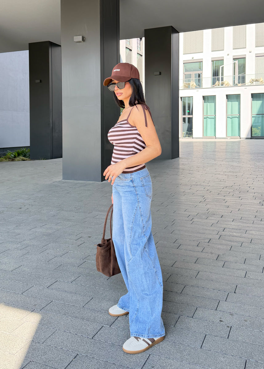 Top mit Streifenmuster