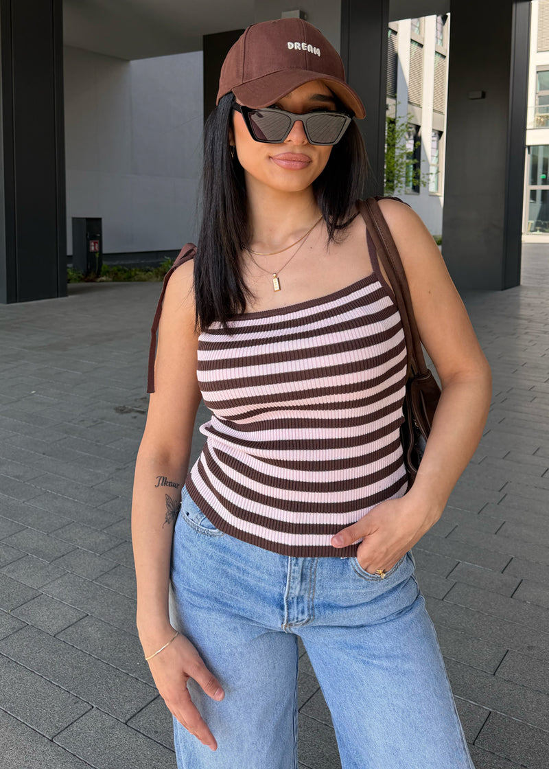 Top mit Streifenmuster