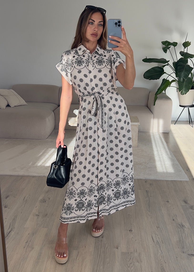 Hemdblusenkleid mit Print - NAHA