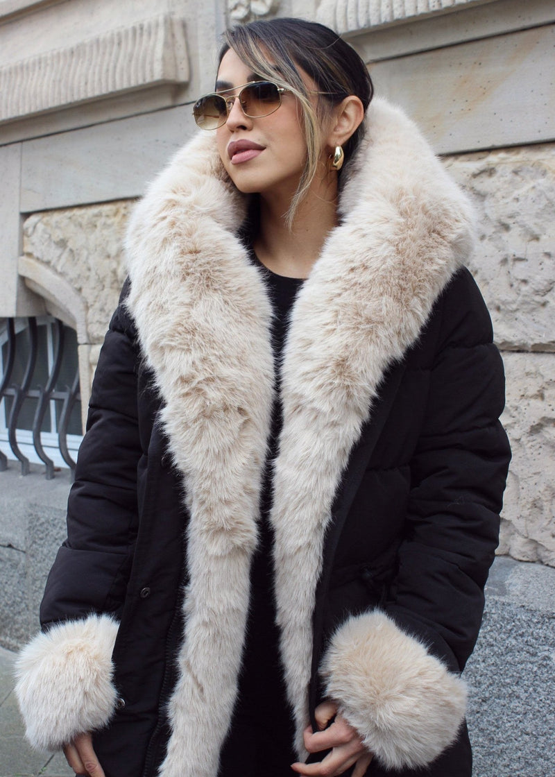 Jacke mit extra großem Kunstfell - NAHA