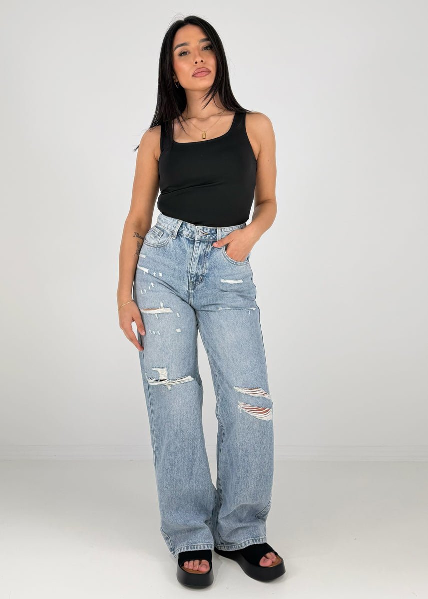 Jeans mit Destroyed-Details - NAHA