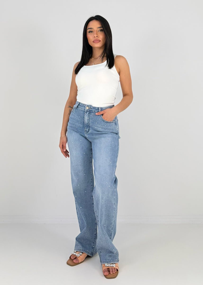 Jeans mit Strassdetails - NAHA