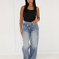 Jeanshose High Waist mit weitem Bein - NAHA