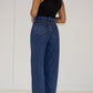 Jeanshose High Waist mit weitem Bein - NAHA