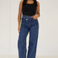 Jeanshose High Waist mit weitem Bein - NAHA