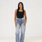 Jeanshose High Waist mit weitem Bein - NAHA