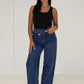 Jeanshose High Waist mit weitem Bein - NAHA