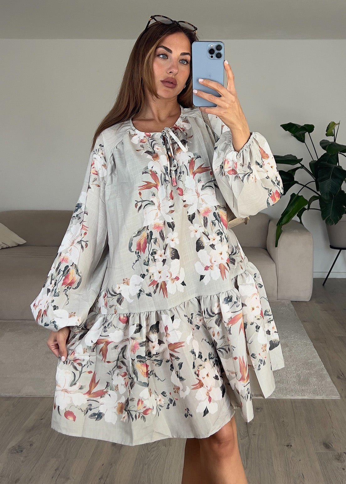 Kleid mit floralem Print - NAHA