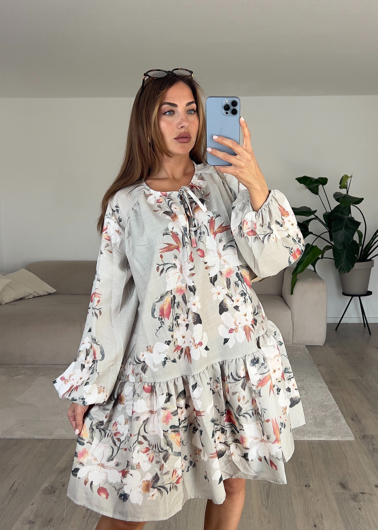 Kleid mit floralem Print - NAHA