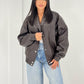 Kunstlederjacke mit Druckknöpfen & Taschen - NAHA