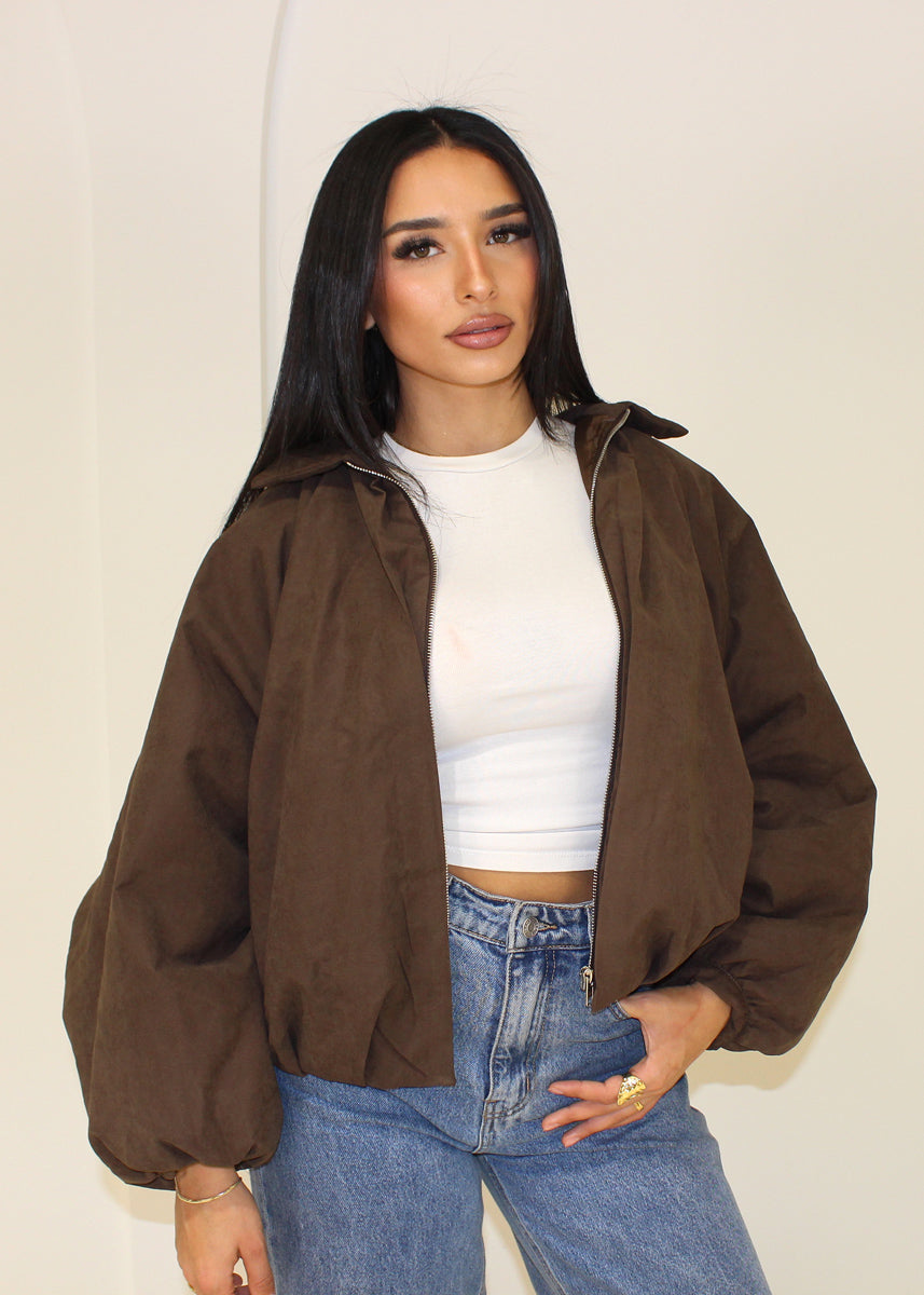 Oversize Jacke mit Reißverschluss