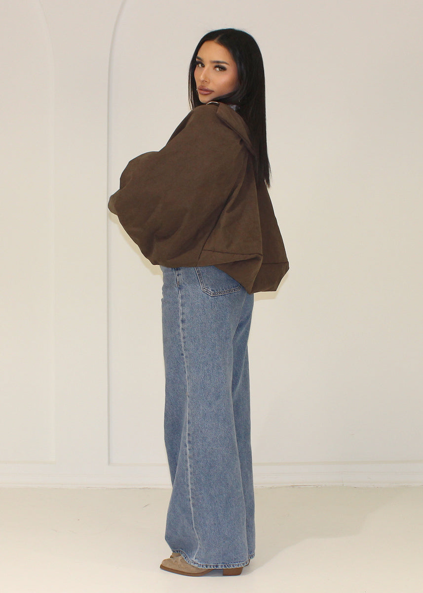 Oversize Jacke mit Reißverschluss