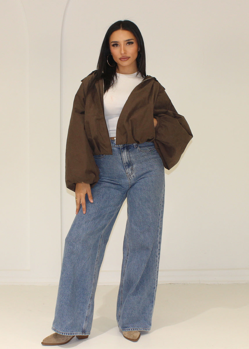 Oversize Jacke mit Reißverschluss