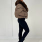 Kurze Steppjacke mit Kunstfellkragen - NAHA