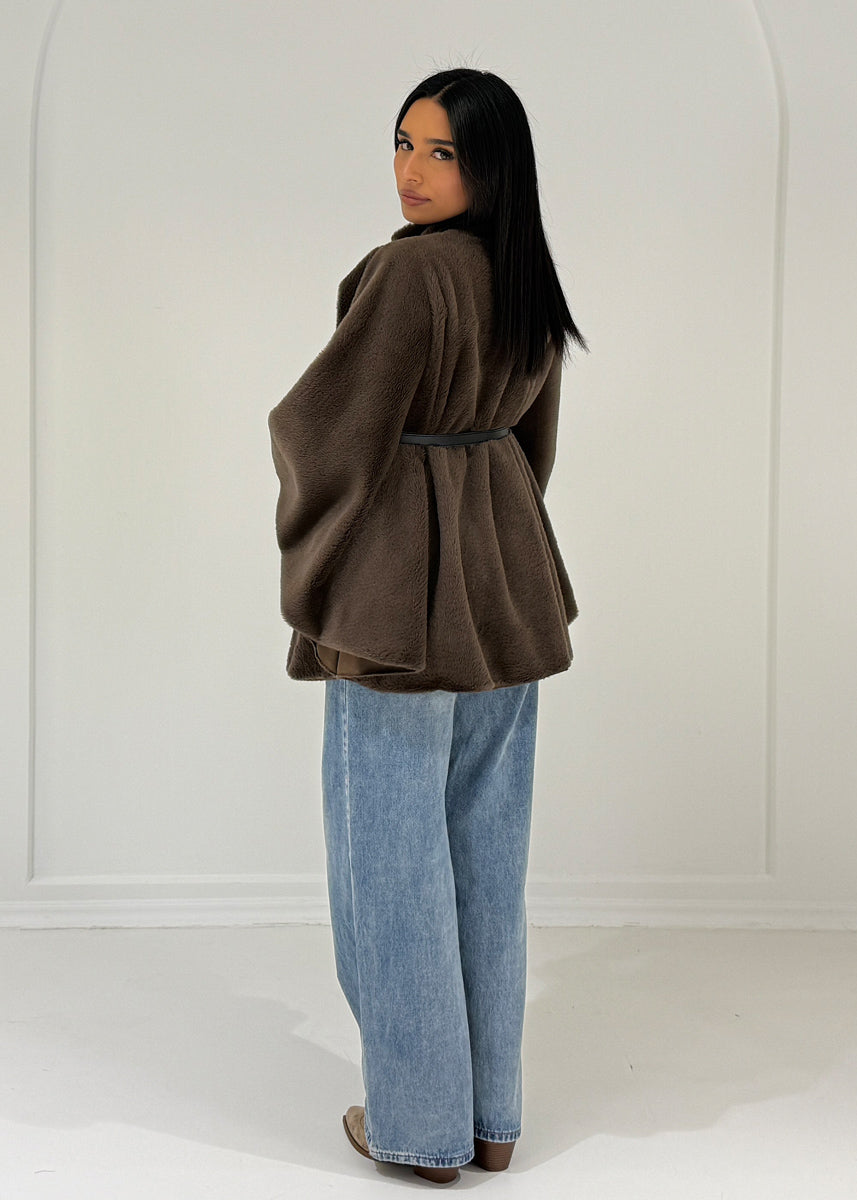 Poncho aus Kunstfell