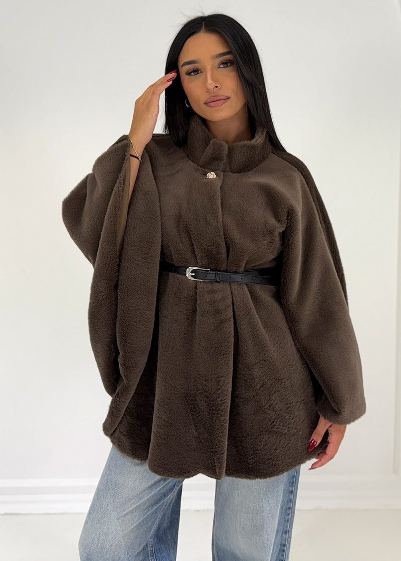 Poncho aus Kunstfell