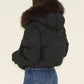 Kurzjacke mit breitem Kunstfellkragen - NAHA
