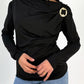 Langarmshirt mit Zierspange - NAHA