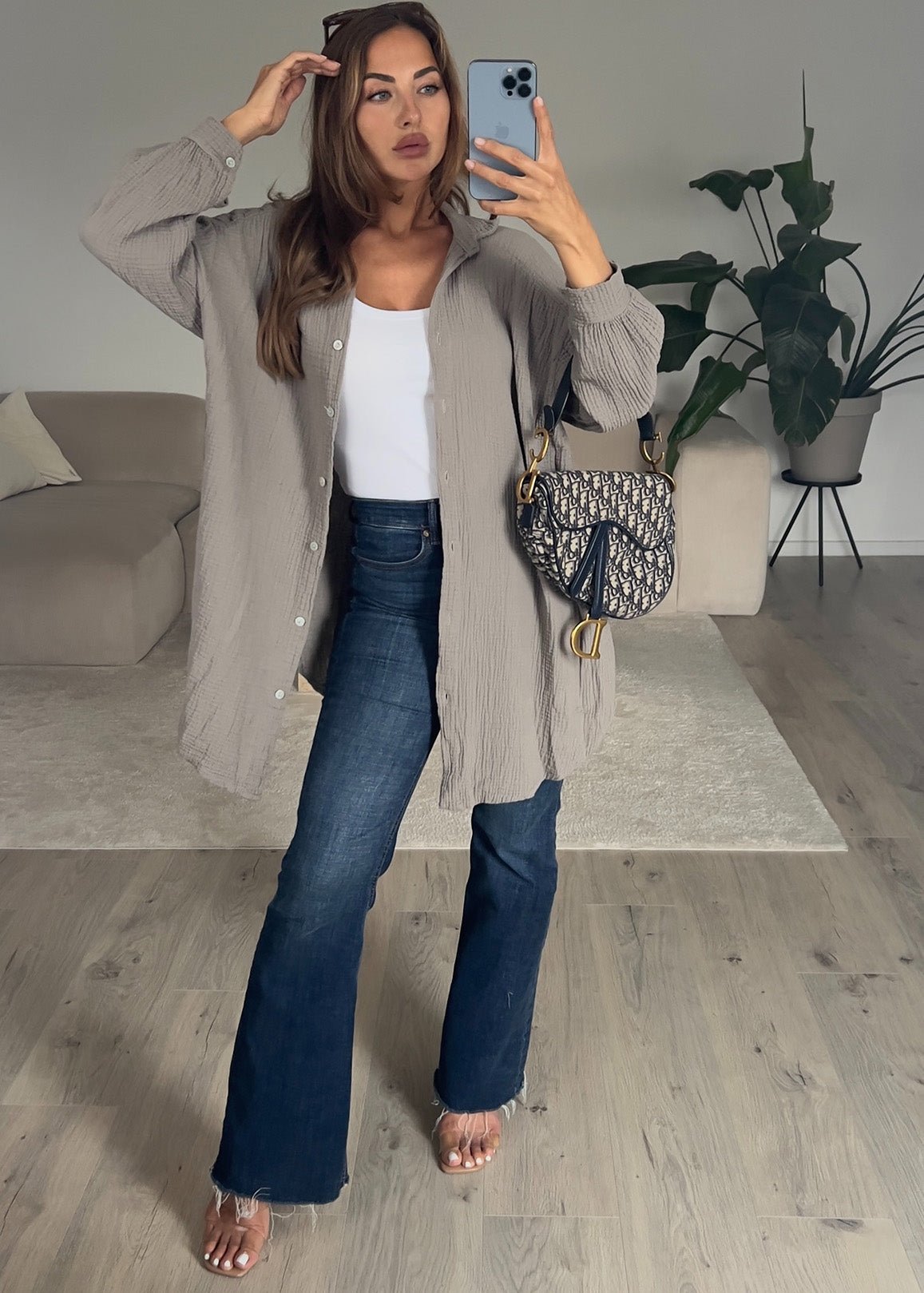 Lange Musselin-Bluse - NAHA