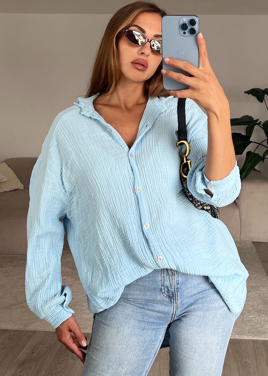 Lange Musselin-Bluse - NAHA