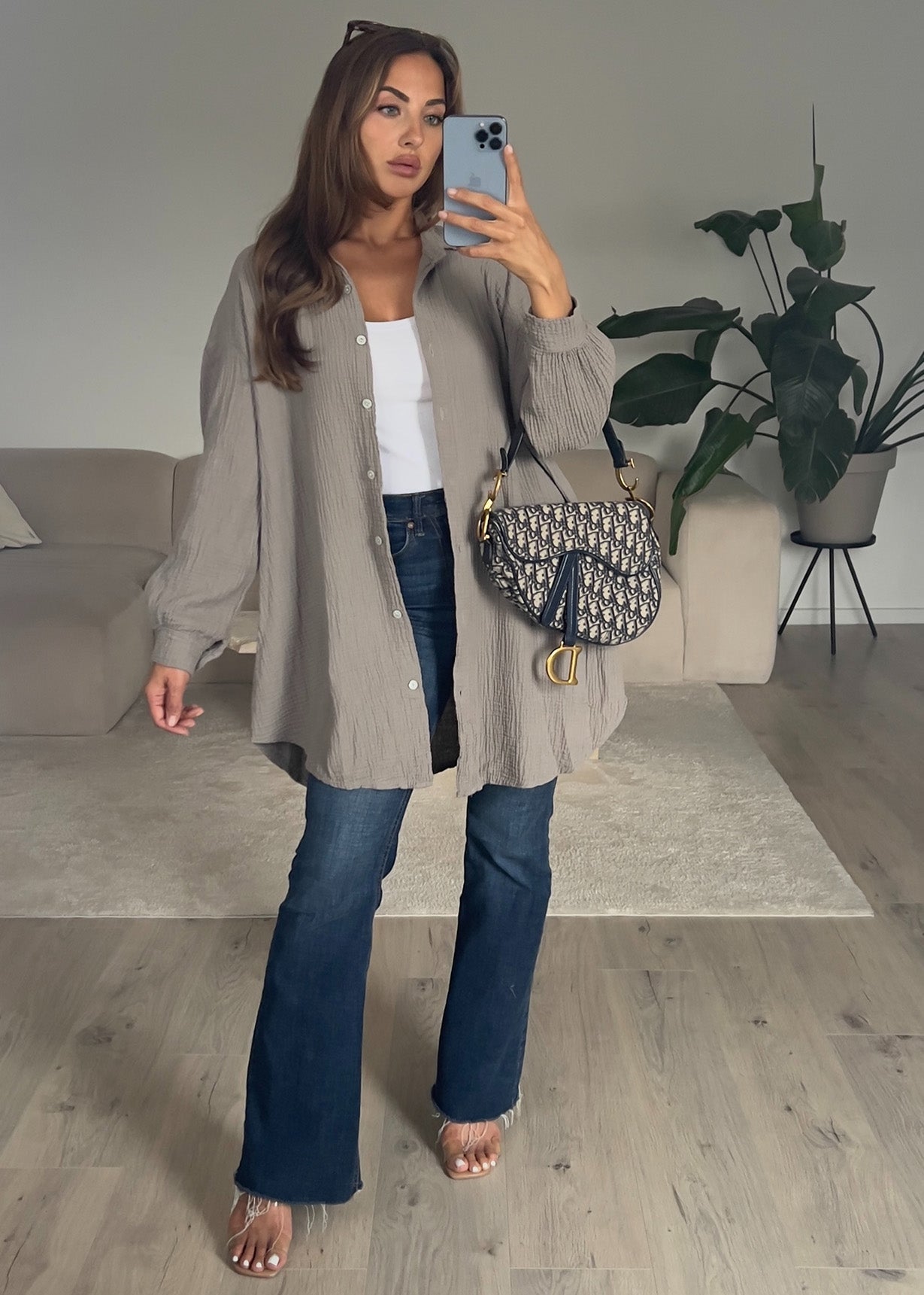 Lange Musselin-Bluse - NAHA