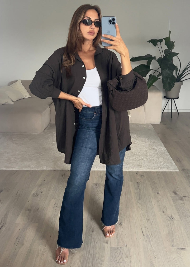 Lange Musselin-Bluse - NAHA