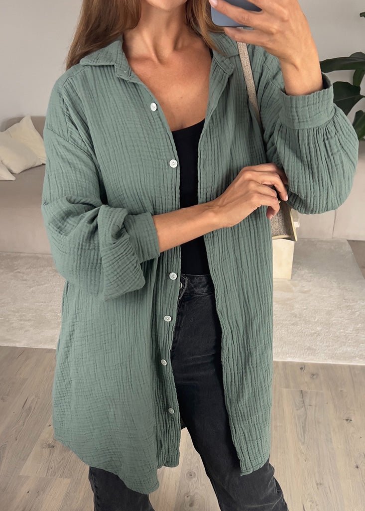 Lange Musselin-Bluse - NAHA