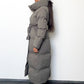Lange Winterjacke mit Gürtel - NAHA