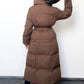 Lange Winterjacke mit Gürtel - NAHA