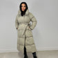 Lange Winterjacke mit Gürtel - NAHA